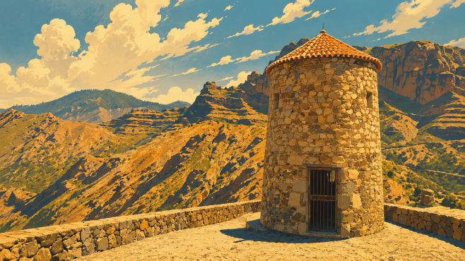 Mirador del Molino: Windmühle und Blick auf den Parralillo