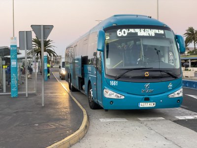 Flughafenbus nach Las Palmas Buslinie 60 Guaguas Global