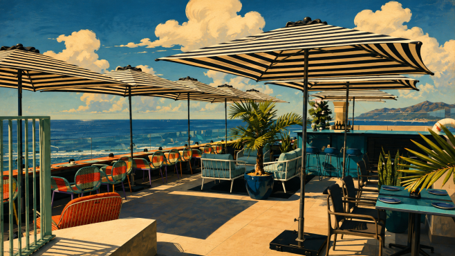 Rooftop Rerrasse auf dem Hotel Occidental Las Canteras