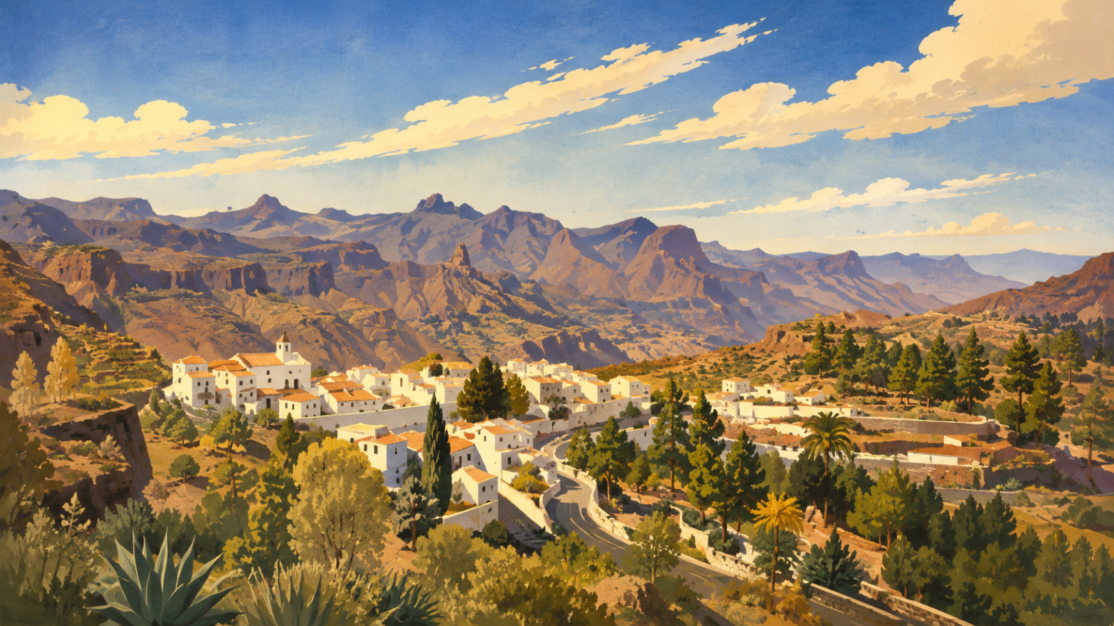 Vintage Illustration Gran Canaria